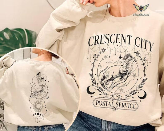 Crescent City Postal Service, House of Earth and Blood, Crescent city otter, Sarah J Maas, Crescent City shirt, SJM sweatshirt, Lunathion