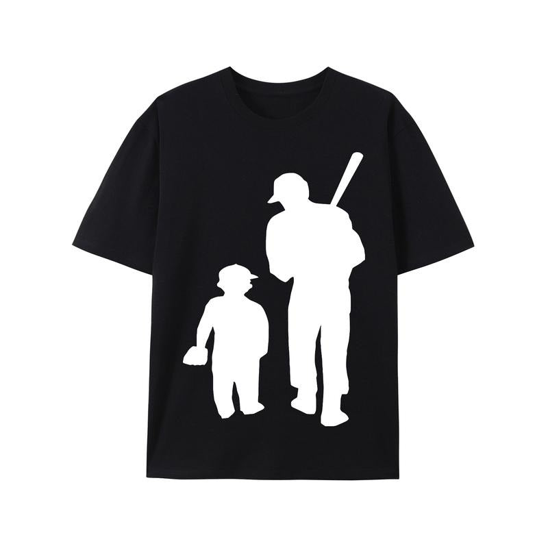 Crew Neck Baseball Player Print Men's Fashionable Summer Short Sleeve Sports T-shirt, Comfortable And Versatile made in usastyle{n002}2