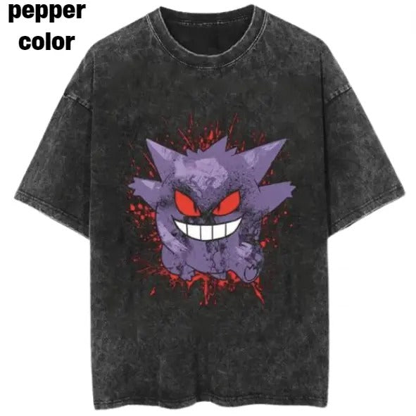Crimson Gengar Vintage Tee, Gengar T-Shirt, Pokemon Graphic Tees, Sweatshirt, Unisex Anime Shirt Menswear Womenswear Streetwear