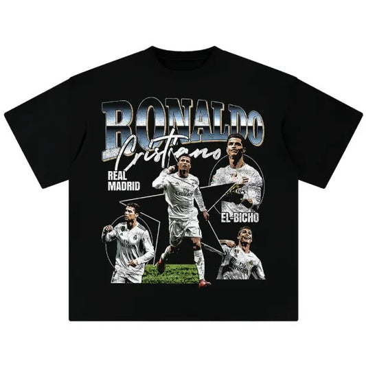 Cristiano Ronaldo Madrid T-Shirt, Cristiano Ronaldo Vintage Graphic Tees, Unisex Soccer Shirt, Sport Merch, Gift For Fan, Cotton comfort Menswear Womenswear Streetwear