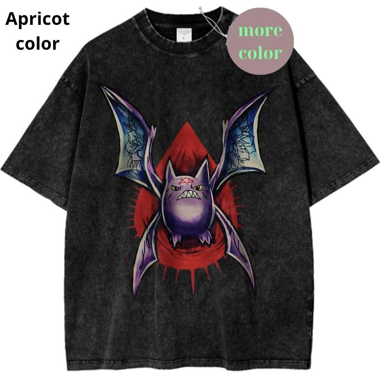 Crobat Graphic T-Shirt, Pokemon Shirt, PKM Shirt, Anime TShirt, Vintage Tee, Vintage Tee Streetwear Shortsleeve Printed Womenswear Top