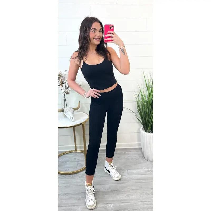 Cropped Cotton Capri Leggings