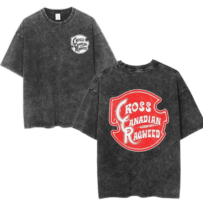 Cross Canadian Ragweed Vintage Washed Graphic Shirt, The Smashing Pumpkins Madison Square Garden Tee, Retro Rock Band Tee, Double-Sided Graphic Design, Casual Streetwear, Unisex Cotton Shirt