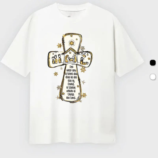 Cross Design with Luke T-Shirt, Perfect Gift, Outdoors T-Shirt, Cotton Unisex T-Shirt