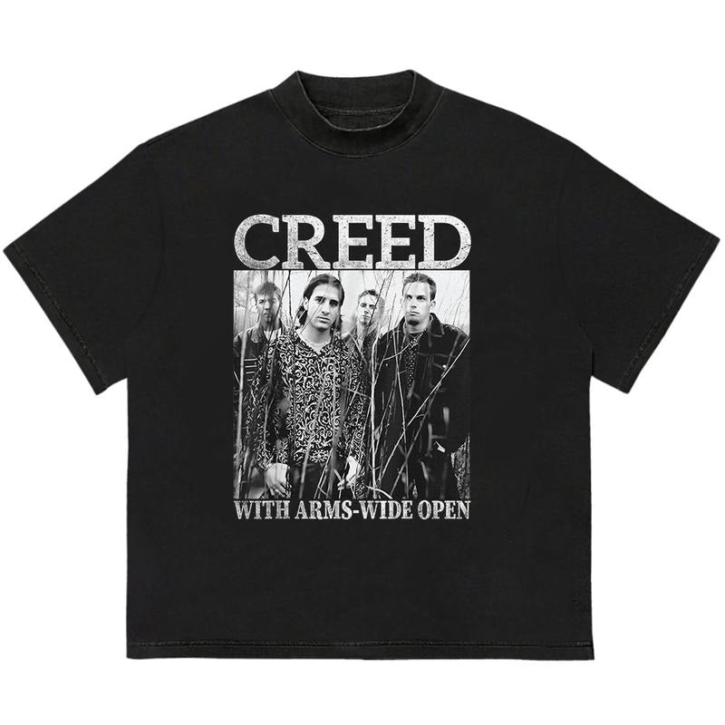 Crre.ed Band T-Shirt Trendy Fit Trendy, Viral, and On-Point Edgy Streetwear