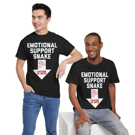 Crude Humor Shirts, Crude Humor Inappropriate Emotional Support Snake Halloween T-Shirt Menswear Casual Cotton Top Basic