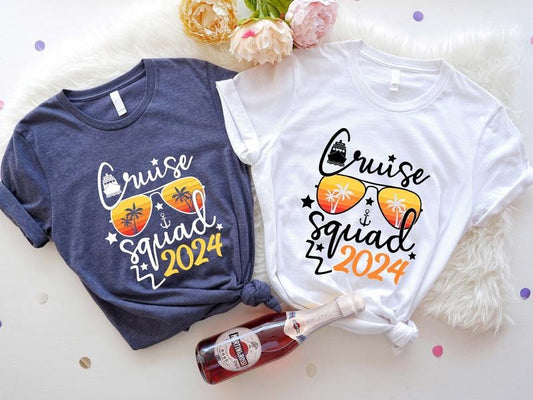 Cruise Squad 2024 Shirt, Matching Family Holiday Vacation T-shirt, Cruising Group Tee, Cousin Summer Trip Shirt, Birthday Cruise Tee, Sea Trip Group Tee.