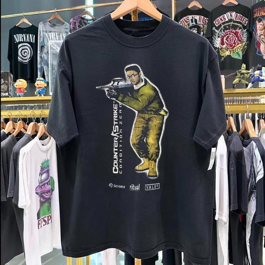 Cs Condition Zero 2004 Promo Vintage  Black T-Shirt Unisex Shirt Gift for him, Gift for her, Gift for fan
