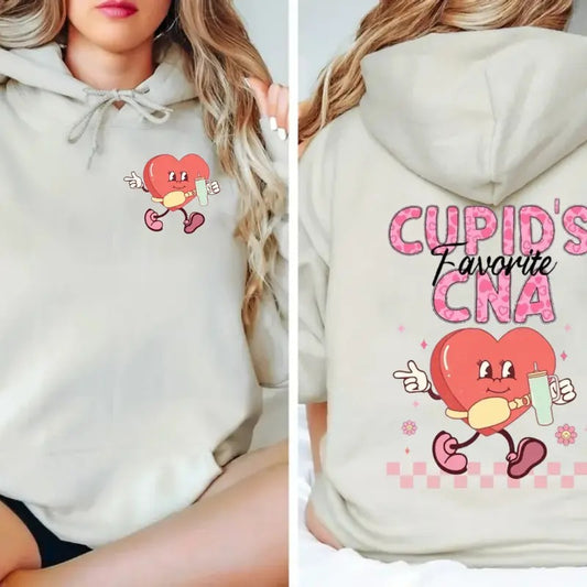 Cupid's Favorite Cna Sweatshirt, Cna Valentines Shirt, Certified Nursing Assistant Hoodie, Cna Tee, Funny Cna Tee, Unisex Crewneck Pullover Tee, Classic Streetwear