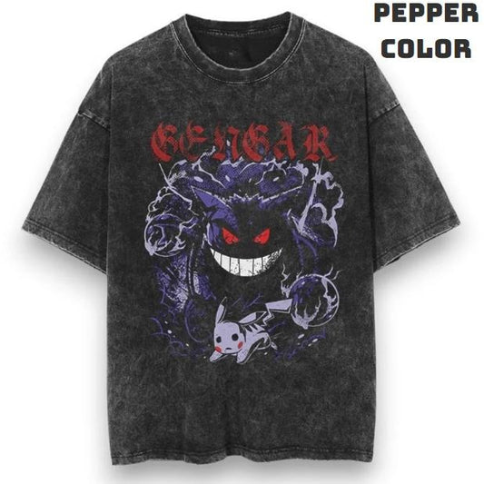 Cursed Gengar Vintage Tee, Gengar Shirt, Pokemon Shirt, Pokemon Merch, Pokemon Gengar Shirt, Ghostly Gengar, Funny Halloween Shirt, Anime Manga Shirt, Graphic Tee Shirt, Unisex T-Shirt, Gift For Fan Pokemon, Halloween Gifts Top Menswear