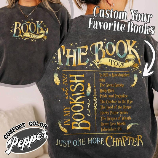 Custom Bookshelf Shirt, Bookish Tshirt Gift, Book Lover Shirt, in My Reading Era Shirt, in My Bookish Era Shirt, Trendy Aesthetic for Book Lovers