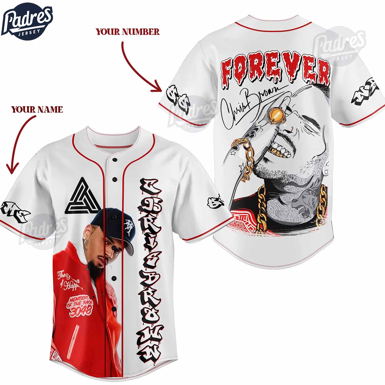 Custom Chris Brown Forever Baseball Jersey - Padres Jersey Oasis: Elevate Your Baseball Style Game