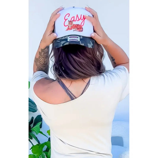 Custom Color Easy Tiger Trucker Hat