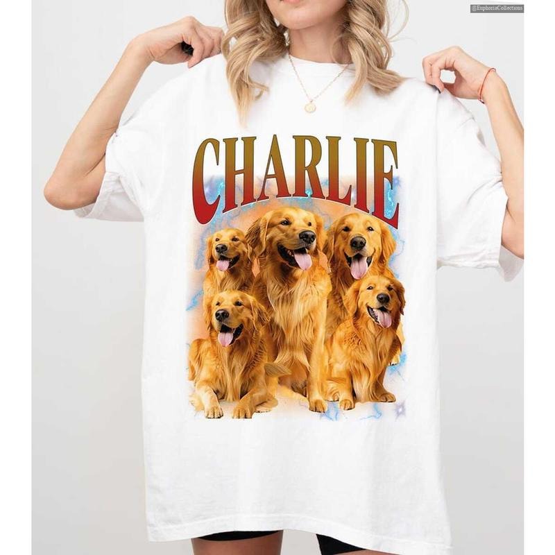 Custom Comfort Dog Shirt, Pet Photo And Name, 90s Shirt, Dog Lover Gift, Bootleg Rap Dog Tee, Custom Retro Pet Shirt , Global Trending Outfits