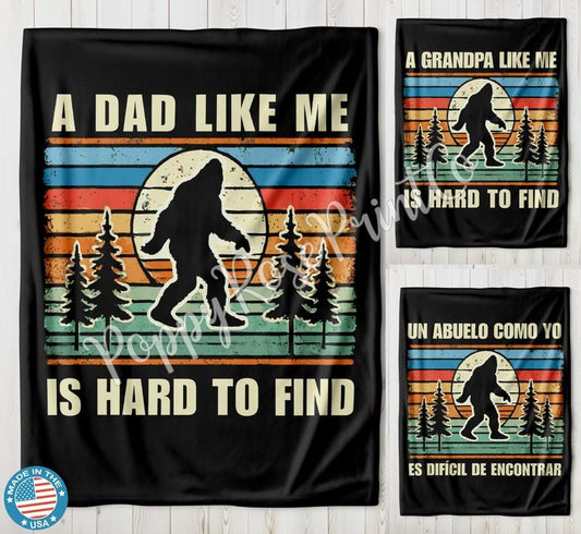 Custom Dad Velveteen Plush Blanket, Fathers Day Gift for Dad, Grandpa Gift