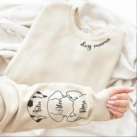 Custom Dog Mama Sweatshirt, Dog Lover Gift, Dog Sweatshirt, Custom Gift, Dog Mom Gift, Personalized Gifts, Dog Mom Hoodie, Gift for Her