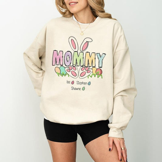 Custom Easter Mimi Sweatshirt With Kids Names, Mama Easter Sweater, Mimi Bunnies Shirt, Mom Easter Shirt,Easter Mimi With Grandkids Bunny ,Bunnies Shirt, Easter Gifts For Womens, Happy Easter Shirt, Easter Gift For Mom