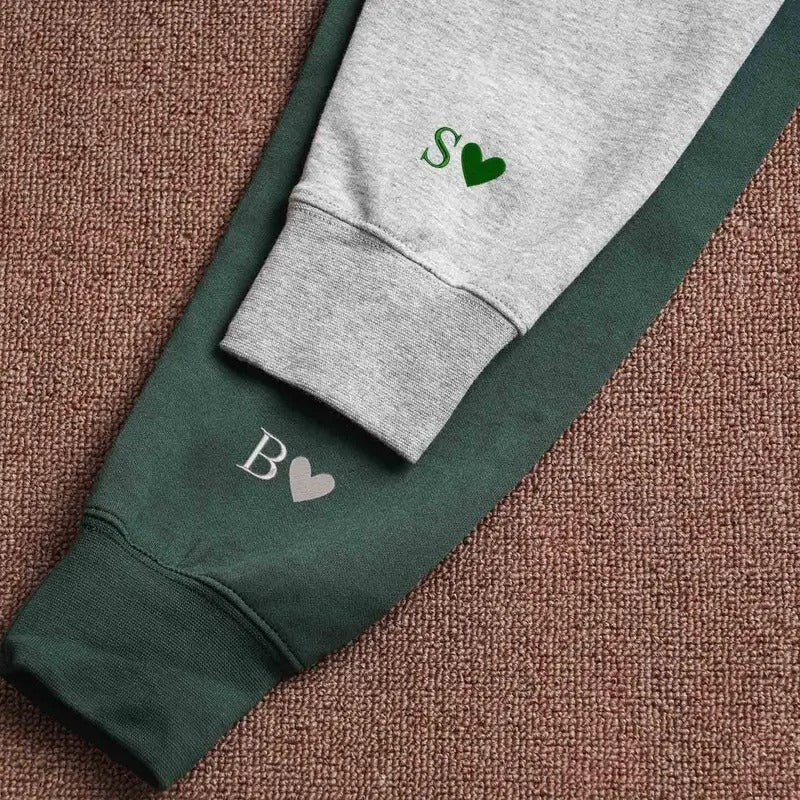 Custom Embroidered Roman Numeral Hoodie - Anniversary gifts - Couples Gifts - Personalized Date and Initial Hoodie - Valentine's Day Giftsstyle{n002}2