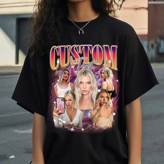 Custom Girlfriend Boyfriend Bootleg Shirt, Sweater, Hoodie, Shirt With Personalized Face, Custom Matching Couple Photo Vintage Tshirt , Global Trending Outfits