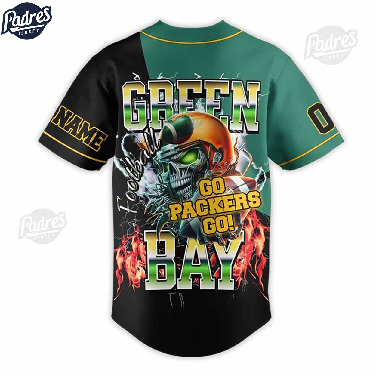 Custom Green Bay Packers NFL Baseball Jersey Style - Padres Jersey Oasis: Elevate Your Baseball Style Game