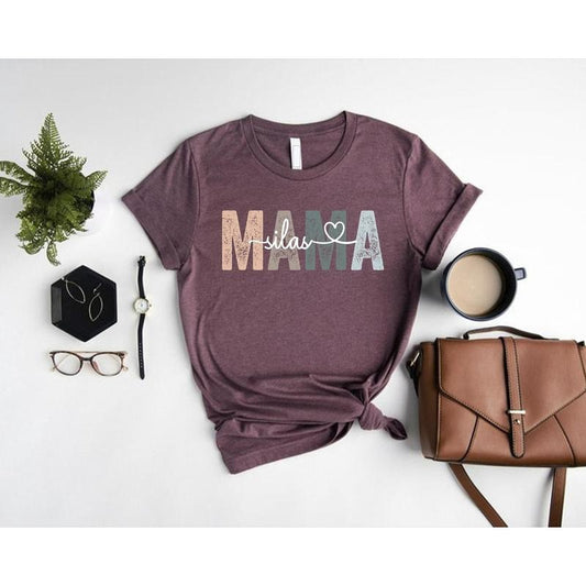 Custom Mama Shirt, Mom Shirt With Names, Personalized Mama T-shirt, Custom Mama Shirt, Mother's Day Shirt, Mama With Children Names Tee