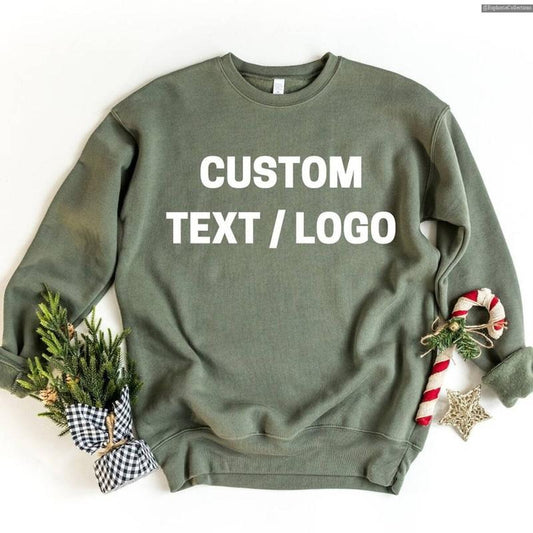 Custom Text Design Sweatshirt, Hoodie, Tee, Personalized Writing Saying Sweater, Custom Logo Matching Family Couple Sweatshirts , Global Trending Outfits