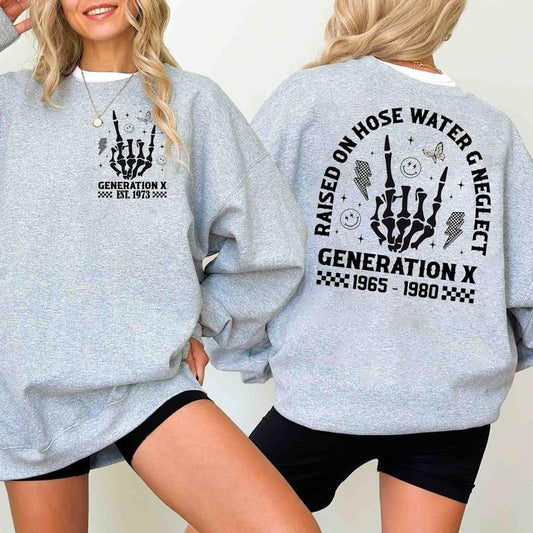 Customize Generation X Years of Birth Shirt, New Version The True Fafo Generation X New Version Two Side Shirt Generation X T Shirt Cotton Unisex Womenswear Grey