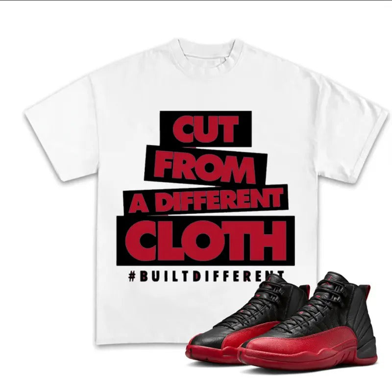 Cut From A Different Cloth Match 12 Retro Flu Game Outfits, Menswear Graphic Tee Cotton T-shirt, Y2K Streetwear, Hip Hop Crewneck