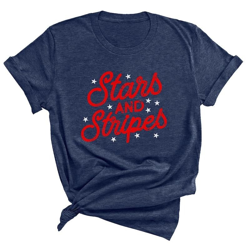 Cute 4th of July T-Shirt, Stars and Stripes Graphic Tee, Red White and Blue Hoodie, T-shirt and sweater