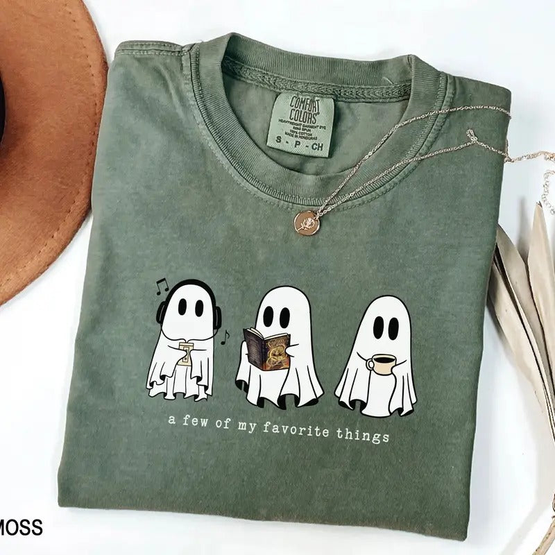 Cute Acotar Ghost Shirt, A Few Of My Favorite Things Ghosts t-shirt, House of Flame and Shadow, Crescent City t-shirt, SJM Halloween T-shirt