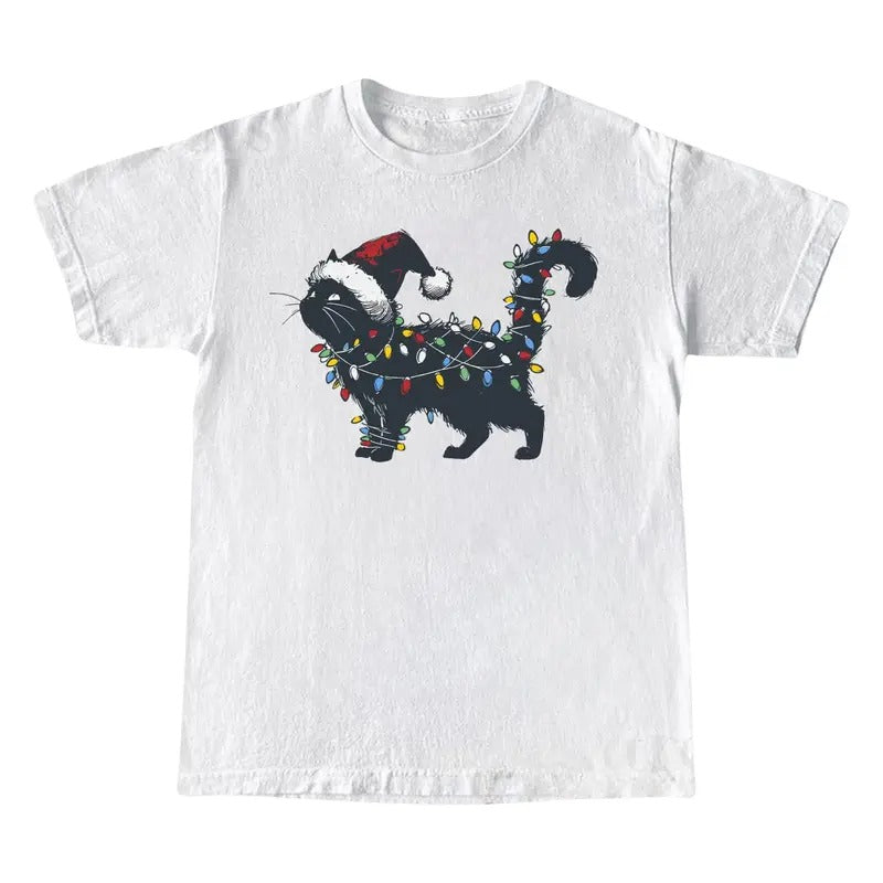 Cute Cat Christmas Shirt, Funny Christmas Shirt, Cat Lover Christmas Gift