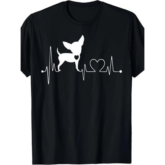 Cute Chihuahua Dog Heartbeat Tshirt For Men Men's Kids T-Shirt  made in usa