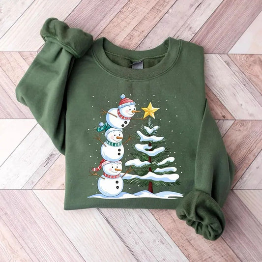 Cute Christmas Snowman Sweatshirt, Funny Christmas Snowman Shirt, Let it Snow Hoodie, Watercolor Winter Sweater, Vintage Snowman Shirt,Retro Snowman,Holiday Vibes