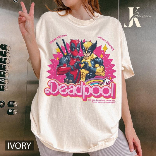Cute Deadpool Wolverine Besties Forever Shirt, Wolverine Deadpool Movie Tee, Superhero Best Friends Shirt, Men's and Women's