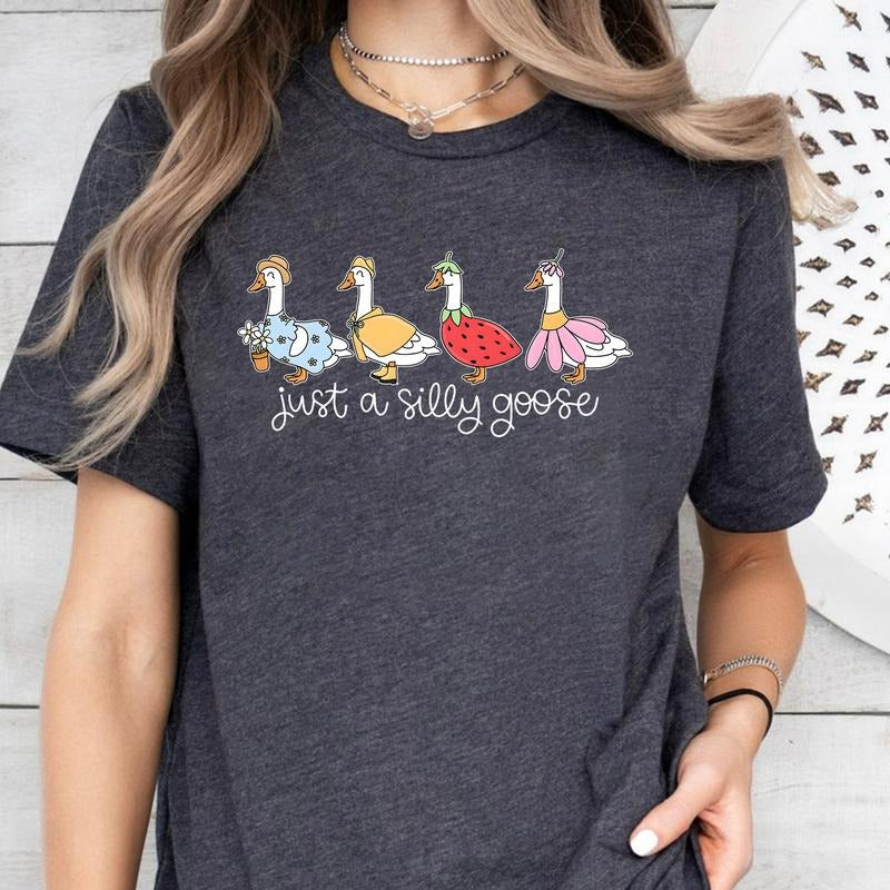Cute Funny Silly Goose Tshirt | Funny Fruit Goose Shirt | Funny Goose Shirt Tee Sweatshirt