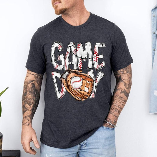 Cute Game Day Baseball Softball Heart Love Mom Life of Both T-Shirt | 100% Cotton Tee, Top Menswear