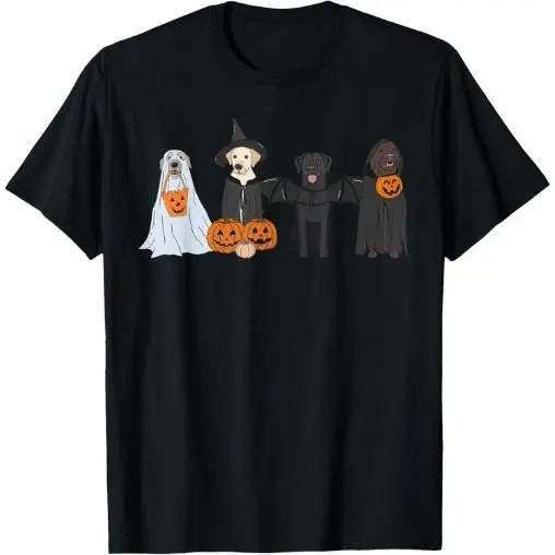 Cute Ghost Dogs Halloween Dog Lover Men Costume T-Shirt  Made in USA