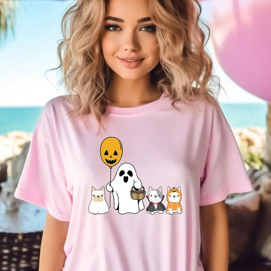 Cute Ghost French Bulldog Custom Colors Tee shirt