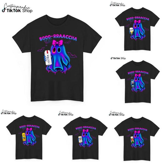 Cute Ghost Neon Boo Halloween Shirt, Graphic Halloween Tee, Spooky Season, Drinking Mexican Shirt, Halloween Ghost Neon