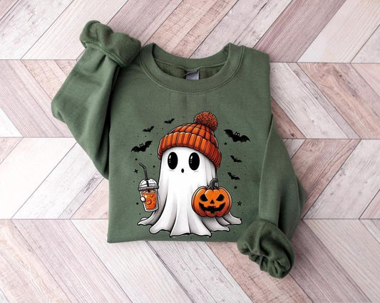Cute Ghost Sweatshirt Funny Spooky Sweatshirt Womens Ghost Sweatshirt Spooky Season Halloween Party Shirt Fall Ghost Shirt  T-shirt, sweater and Hoodie