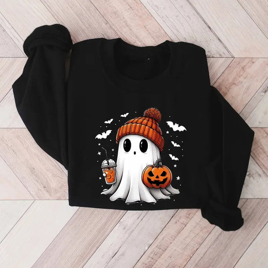 Cute Ghost Sweatshirt, Funny Spooky Sweatshirt, Womens Ghost Sweatshirt, Spooky Season, Halloween Party Shirt, Fall Ghost Shirt