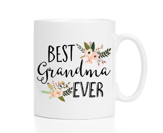 Cute Grandma Ever Coffee Mug, New Grandma Mug, Nana To Be Coffee Mug, Pretty Mimi Gift, Gift For Grandma, Floral Grandmother Mug, 11 15oz Ceramic Cup