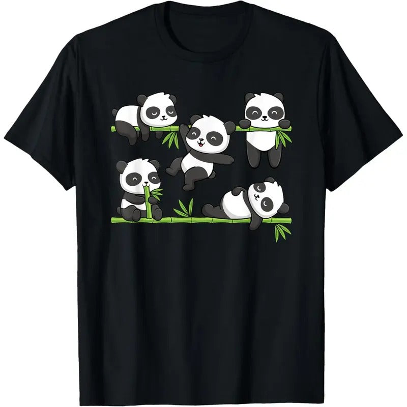 Cute Kawaii Baby Panda Bear Panda Lover T-Shirt Made in USA