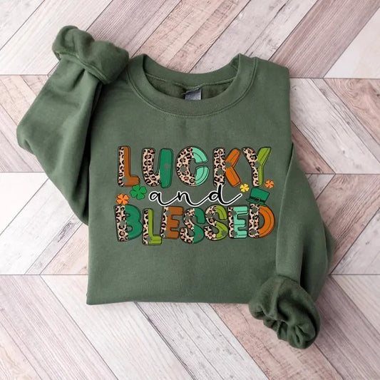 Cute Lucky Sweatshirt, Funny St Patrick's Day Sweatshirt, Happy Shamrock Shirt, Irish Shirt, Women's St Patricks Day Shirt, Hodie and Sweater, T-Shirt