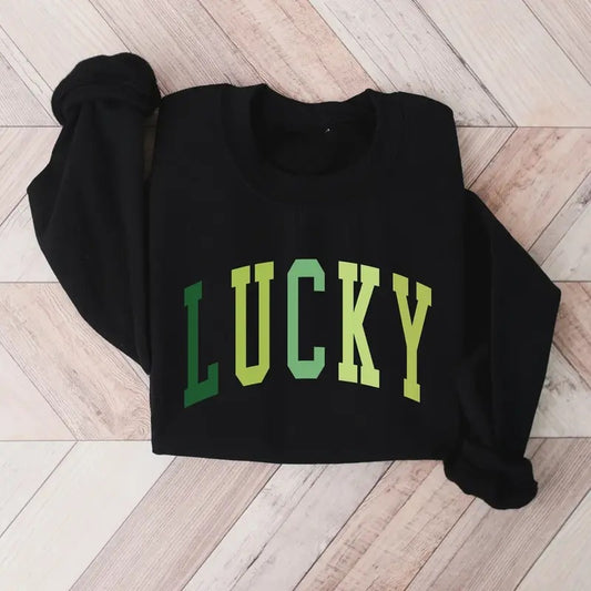 Cute Lucky Sweatshirt, Funny St Patrick's Day Sweatshirt, Happy Shamrock Shirt, Irish Shirt, Women's St Patricks Day Shirt, Lucky Charms Sweatshirt Gifts, Hodie and Sweater, T-Shirt