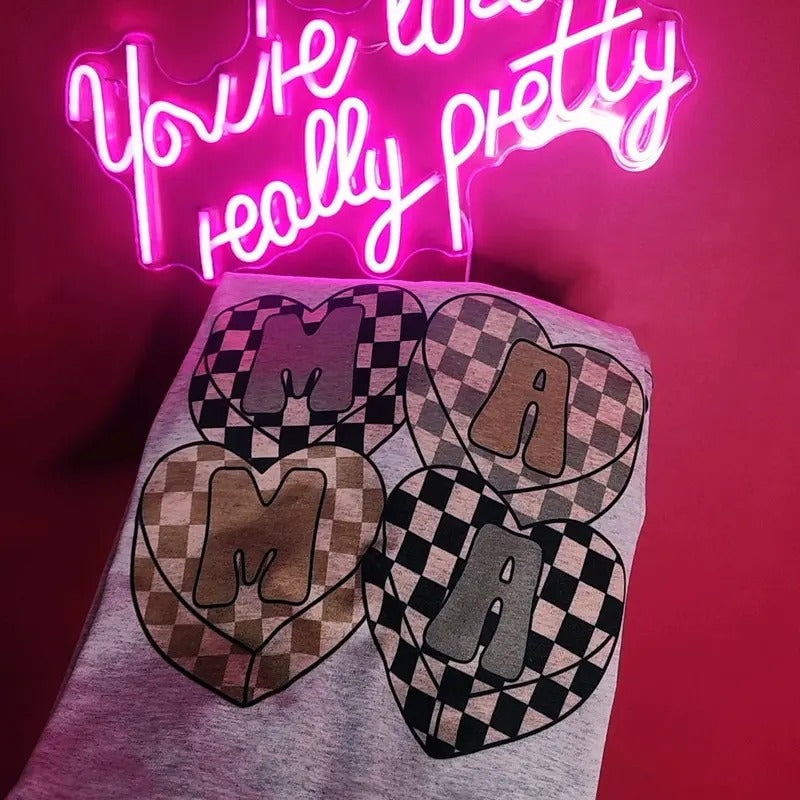 Cute Mama Heart Graphic Tee