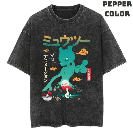 Cute Mewtwo Pokemon Vintage Tee, Mewtwo Shirt, Pokemon Shirt, Vintage Pokemon Anime T-shirt, Anime Manga Shirt, Cute Shirt, Vintage Graphic Tee, Unisex T-Shirt, Gift For Fan Pokemon, Crewneck Short Sleeve Shirt Top Menswear Streetwear