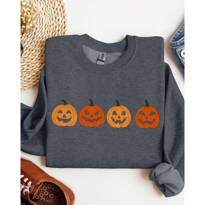 Cute Mini Pumpkins, Halloween, Retro, Fall, Autumn, Jack-o-lanterns Sweatshirt