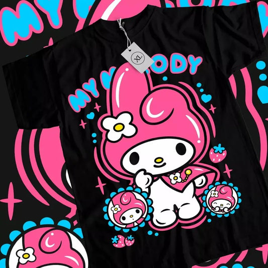 Cute My Melody Anime T-Shirt & Sweatshirt, Animated Kawaii Graphic Tee, Anime Manga Lover Gifts Ball Comfort