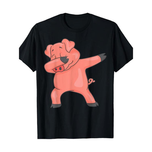 Cute Piggy Lovers Funny Farmer T-Shirt-100%cotton-220g made in usa